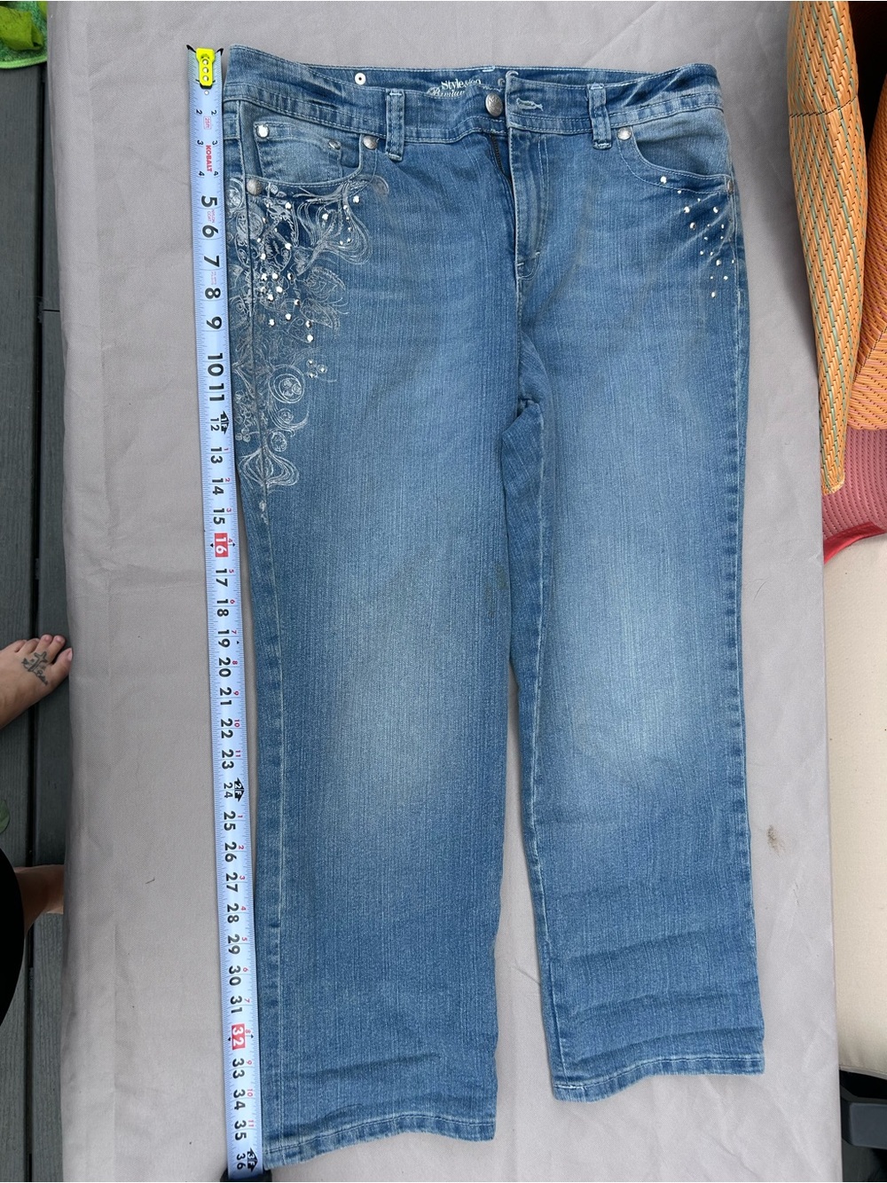 Embellished Light Blue Women's Jeans